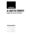ONKYO A8850 Owner's Manual cover photo