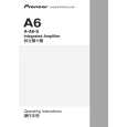 PIONEER A-A6-S/WLPWXCN Owner's Manual cover photo