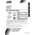 JVC KD-G201EE Owner's Manual cover photo