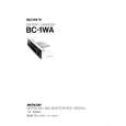SONY BC1WA Owner's Manual cover photo