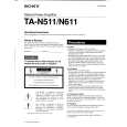 SONY TAN611 Owner's Manual cover photo