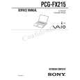 SONY PCGFX215 Service Manual cover photo
