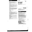 SONY D-223 Owner's Manual cover photo