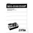 SONY SEG2550P Owner's Manual cover photo