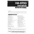 HITACHI HA8700 Owner's Manual cover photo