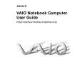 SONY PCG-F150 Owner's Manual cover photo