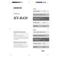 ONKYO HTR420 Owner's Manual cover photo