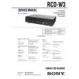 SONY RCDW3 Service Manual cover photo