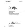 SONY D-EJ885 Owner's Manual cover photo