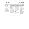 KENWOOD KAC625 Owner's Manual cover photo