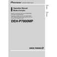PIONEER DEH-P7800MP/UC Owner's Manual cover photo