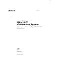 SONY MHC-D6 Owner's Manual cover photo