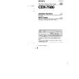 SONY CDX-7580 Owner's Manual cover photo