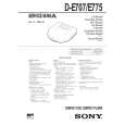 SONY DE707 Service Manual cover photo