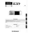 PIONEER A-X7 Owner's Manual cover photo