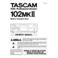 TEAC 102MKII Owner's Manual cover photo