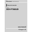PIONEER DEH-P7980UB/XF/BR Owner's Manual cover photo