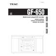 TEAC GF650 Owner's Manual cover photo