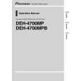 PIONEER DEH-4700MPB/X1P/EW Owner's Manual cover photo