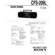 SONY CFS-209L Service Manual cover photo