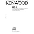KENWOOD HD-7 Owner's Manual cover photo