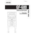 TEAC GF-680 Owner's Manual cover photo
