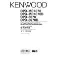 KENWOOD DPX-3070 Owner's Manual cover photo