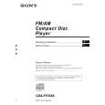 SONY CDXF5705X Owner's Manual cover photo