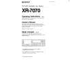 SONY XR-7070 Owner's Manual cover photo