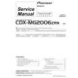 PIONEER CDXMG2006ZRN Service Manual cover photo