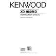 KENWOOD XD-980MD Owner's Manual cover photo