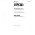 SONY EXM-202 Owner's Manual cover photo