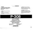ONKYO P308 Owner's Manual cover photo