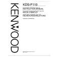 KENWOOD KDSP110 Owner's Manual cover photo