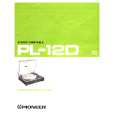 PIONEER PL-12D Owner's Manual cover photo