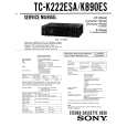 SONY TC-K890ES Service Manual cover photo