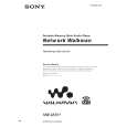 SONY NWMS11 Owner's Manual cover photo