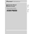 PIONEER AXM-P8000 Owner's Manual cover photo