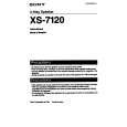 SONY XS-7120 Owner's Manual cover photo