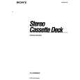 SONY TC-RX606ES Owner's Manual cover photo