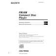 SONY CDX-FW500 Owner's Manual cover photo