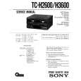 SONY TC-H2600 Service Manual cover photo