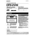 SONY CFD-21 Owner's Manual cover photo