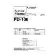PIONEER PD106 Service Manual cover photo