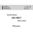 PIONEER CDX-FM677 Owner's Manual cover photo