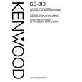 KENWOOD GE-810 Owner's Manual cover photo