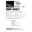 PIONEER GR-551 Service Manual cover photo