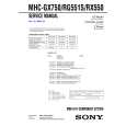 SONY MHCRX550 Service Manual cover photo