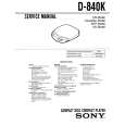 SONY D-840K Service Manual cover photo