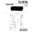 SONY TA-VE700 Service Manual cover photo